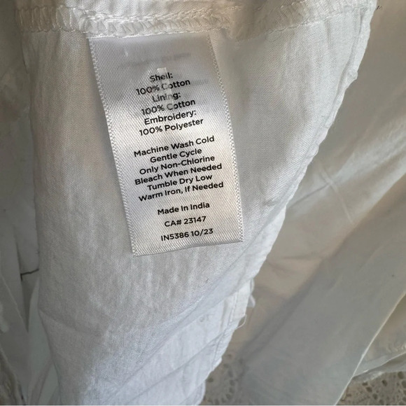 Talbots White Eyelet Tunic Blouse Top 2X - Picture 8 of 8